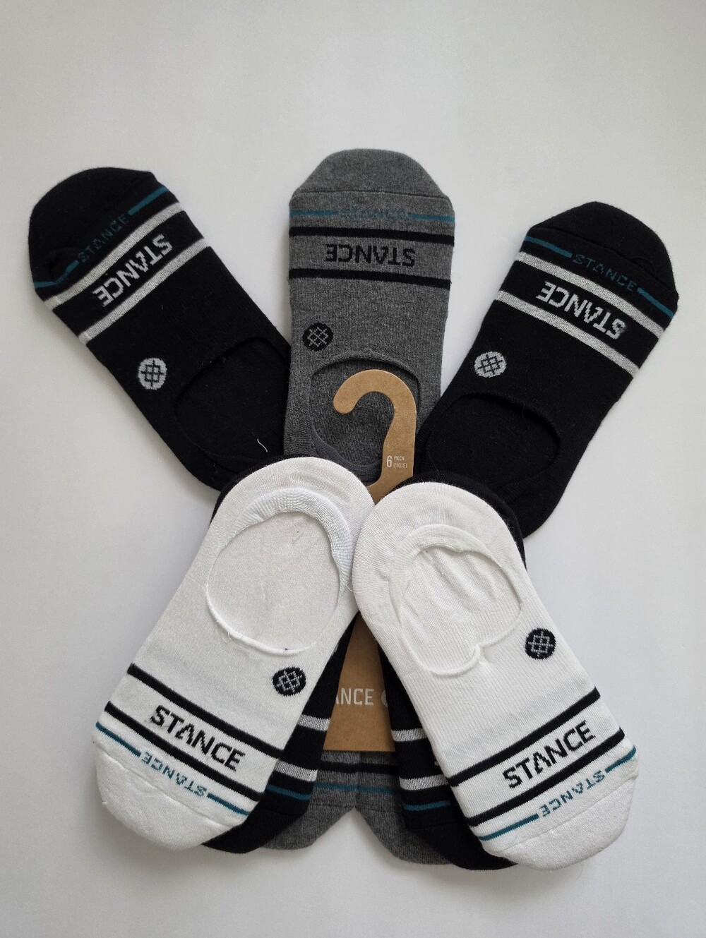 Stance Basic 9 Pack No Show Socks Black Unisex Large NWT